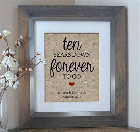 ten year wedding anniversary gift for wife